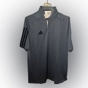 NWT Adidas Teamwear Tiro23 Comp Cotton Men’s Polo | Onyx/Light Gray